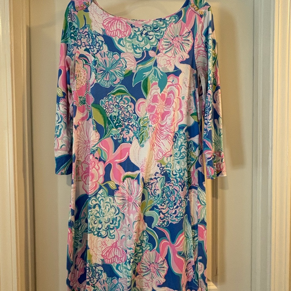 Lilly Pulitzer Sophie Dress! Peonies for Your Thoughts print! Size L!
